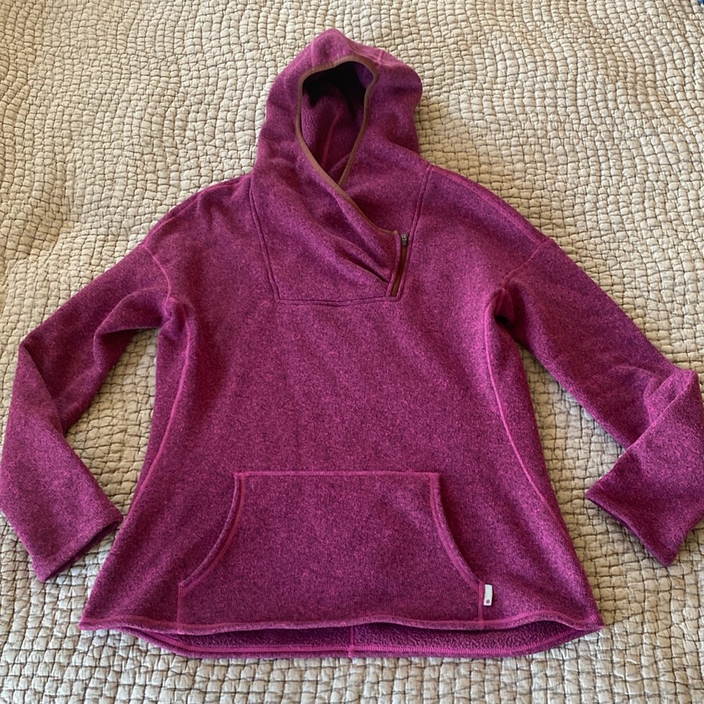 Stio Sweetwater Hooded Pullover.  Pink Magenta color.  Size XL